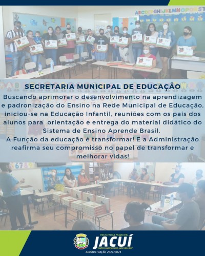 Entrega de material do Sistema de Ensino Aprende Brasil