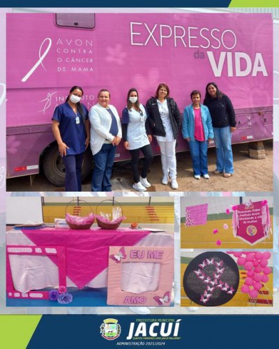Caminhão itinerante que realiza exames de mamografia